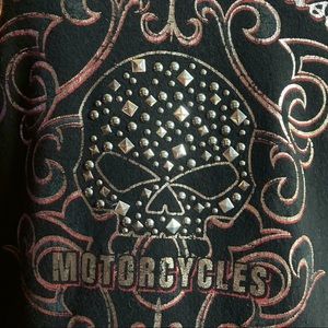 HD Studded Willie G Small Zip Harley-Davidson Bling